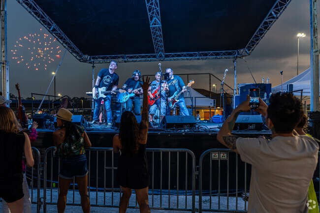 The music is excellent at the Fourth of July Party in Veterans Park in Lyons.