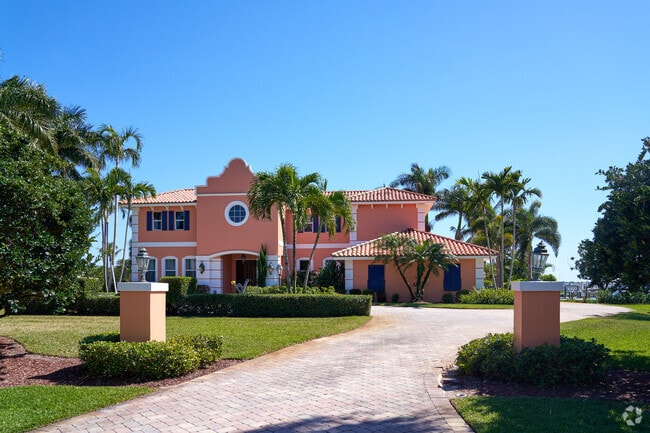 Many of the larger homes with larger lots are of the Mediterranean style.