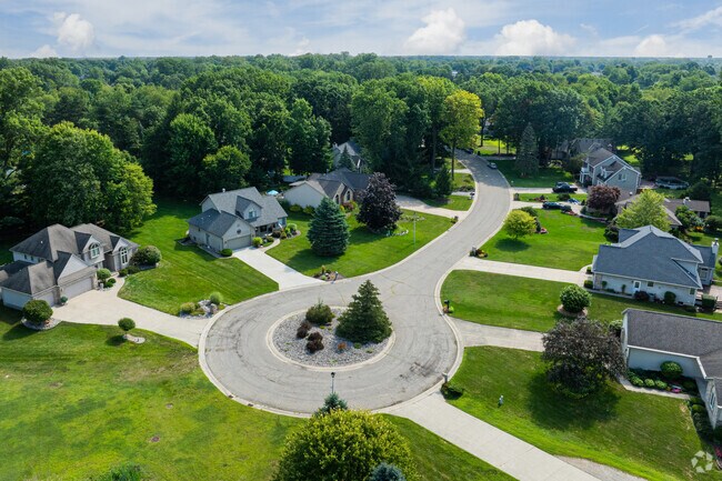 Some subdivisions in Flushing Township give a more suburban feel with cul-de-sacs and lush green lawns.