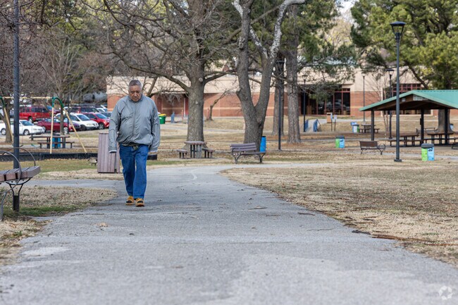 The paths around Murphy Park in Springdale are popular with the locals.