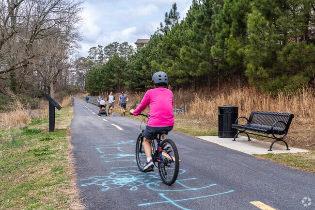 Noonday Creektrail is an immersive paved-path nature trail beloved by Sandy Plains locals.