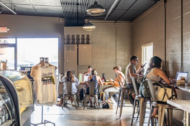 Grab a delicious cup of artisan coffee at Lucky Goat Coffee in Lafayette Park.