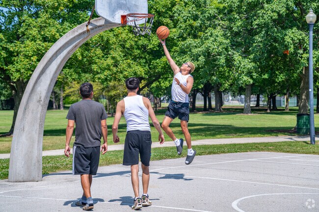 Green Bay resident shows off his skills on the basketball court at the Joannes Park & Shelter.