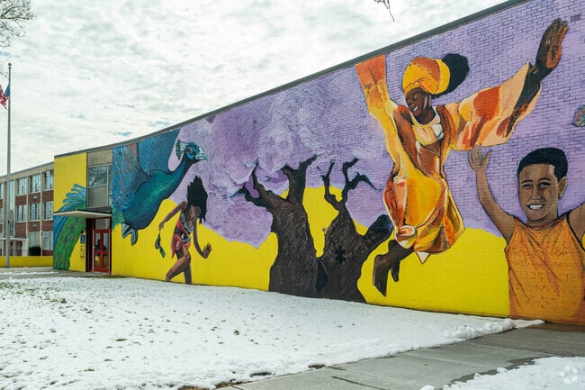 Mural in Springfield-Belmont showcases the talent of local artists in Springfield-Belmont.
