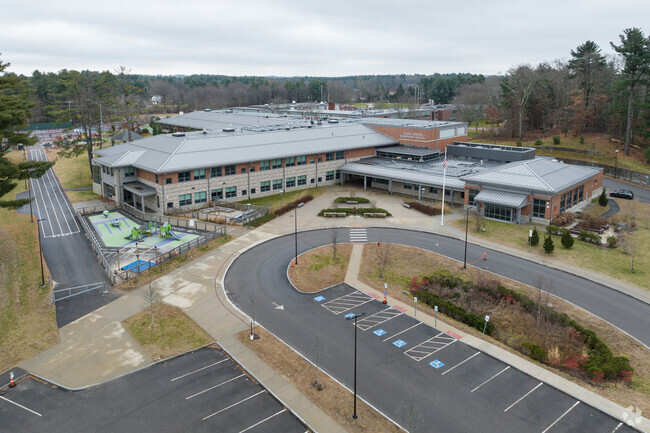 Clyde F. Brown School in Millis received a B+ rating from niche.