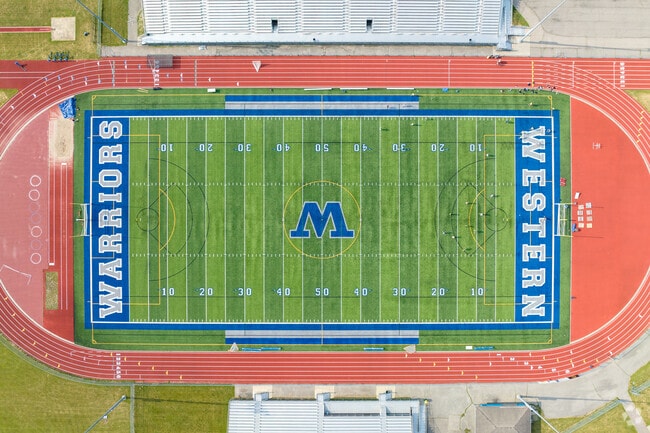 Catch a game at the Walled Lake Western High School football stadium in Commerce.