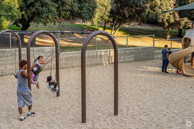 The playground at Elysian Park is a popular place for locals to bring their kids.
