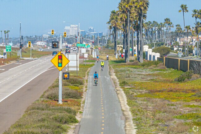 The Bayshore Bikeway is a famous trail dedicated to cycling.