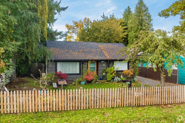 This home is surrounded by trees in Foster Heights.