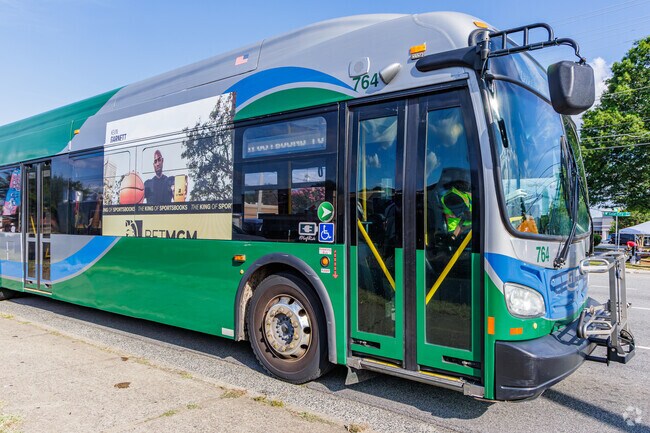 For a quick commute around Greensboro, take the bus from Random Woods.
