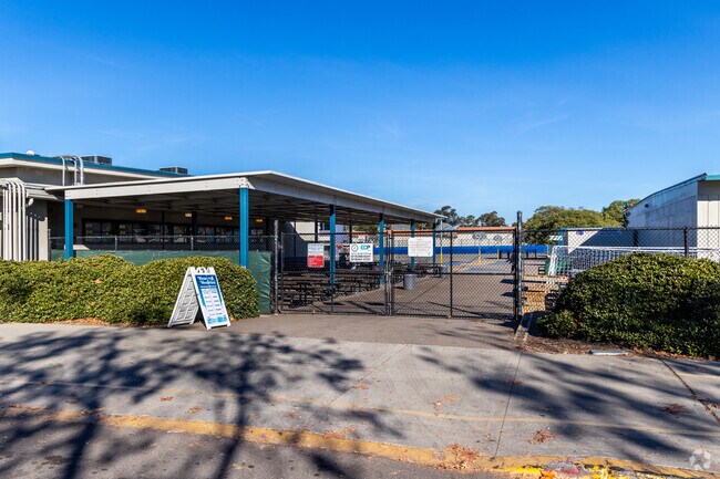 A view of the gates at Johnson Elementary School in El Cajon.