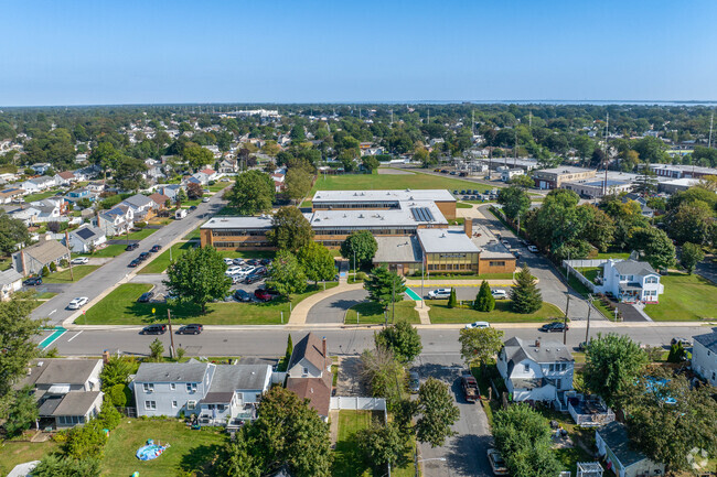 Albany Avenue Elementary School  nestled in the suburbs.