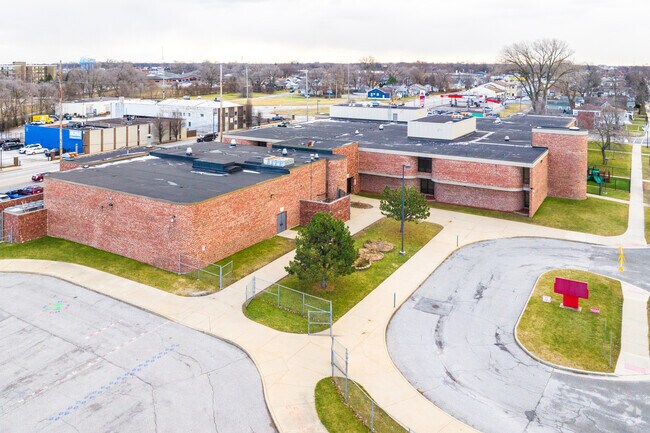 Lew Wallace Elementary School is a two story building.