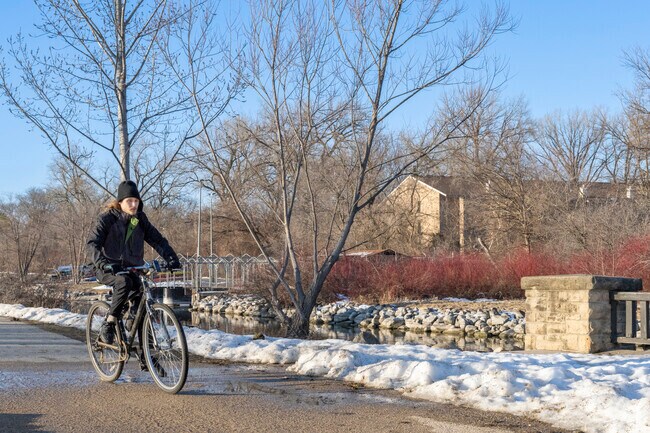 There are endless bike routes to explore at Tenney Park.