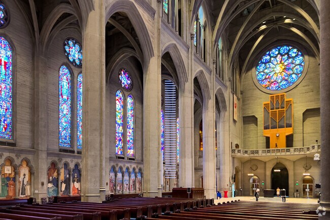 The famed interior of Grace Cathedral in Nob Hill.