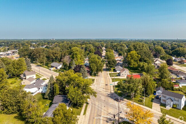 St Bernadette Parish is distinctive with John Ave running askew through the neighborhood.