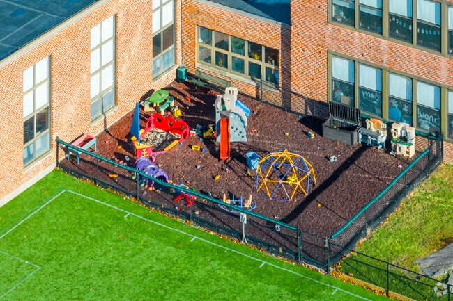 The playground at St. John the Evangelist School in Canton, MA.