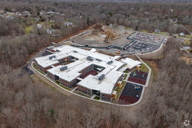 Huckleberry Hill Elementary School at 100 Candlewood Lake Road in Brookfield, CT.