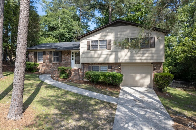 The split-level architecture style is popular in this hilly area.