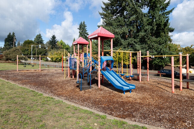 Kids can play on the playground at South Village Park on Harris Rd SE in Salem.
