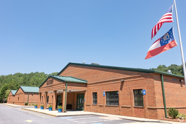 The main entrance to Lockheed Elementary School in Marietta, GA.