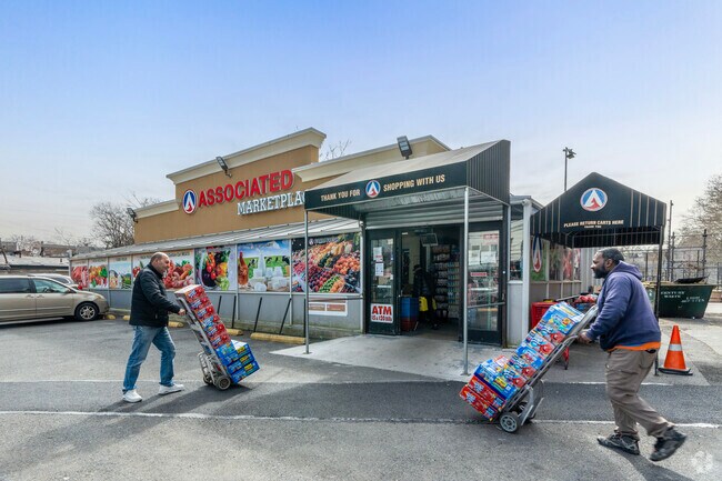 For grocery shopping, there is an Associated Supermarket in the neighborhood of Stapleton.