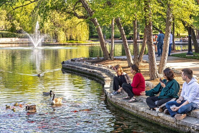 Loos Park invites Foxtown East locals to feed geese and enjoy nature.