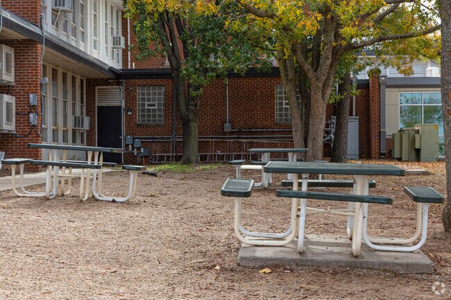 Students can eat outside St Philip Neri Catholic School.