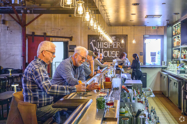 Near Chaparral is Whisper House, a stylish tavern turning out Prohibition era–inspired drinks, New American fare & burgers.