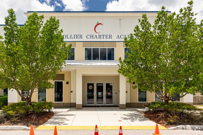 Collier Charter Academy in Naples has an alternate entrance on the side of the building.