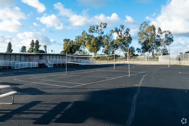 Students have many options for play at New Dawn High School in Clairemont.