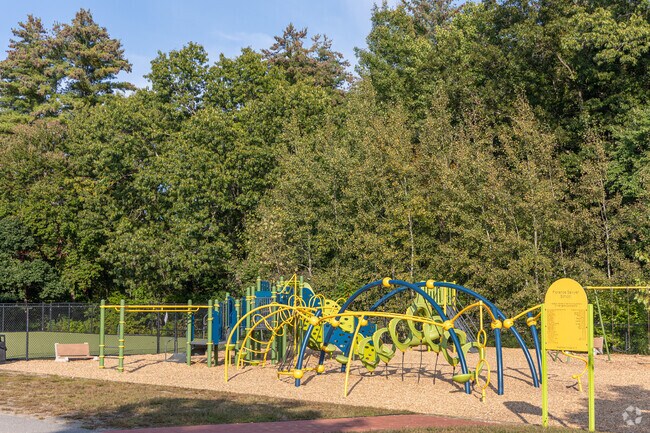 Florence Sawyer School's playground is popular during recess.
