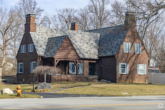 Homes in Fruit Hill often have Tudor-style architecture such as this one