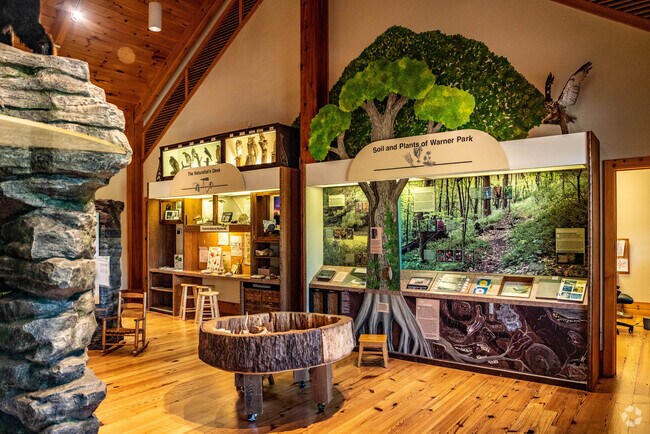 Nature exhibits in the Percy Warner Nature center near the Harpeth Valley Park Neighborhood.