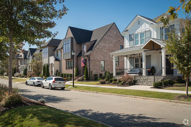 Modern construction mixes with classic european influences in Ooltewah Center.