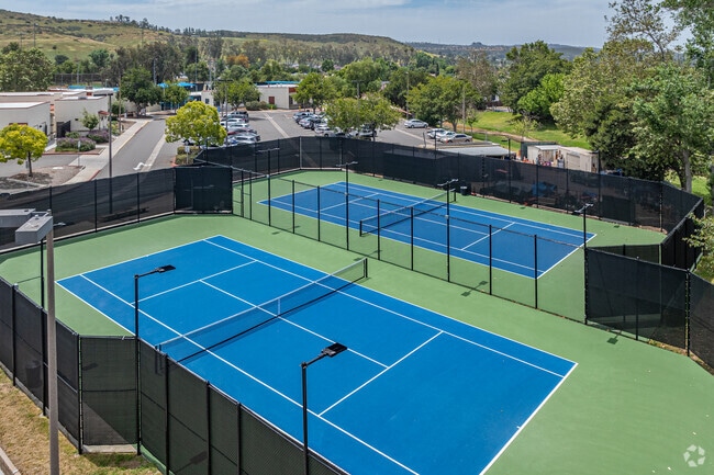 Poway Community Park features pristine tennis courts for public use.
