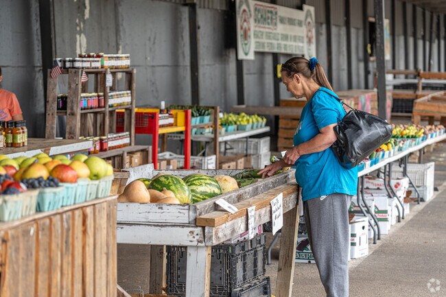 Fresh watermelon and other fruits can be purchased weekly at the Peoria Farmers Market.