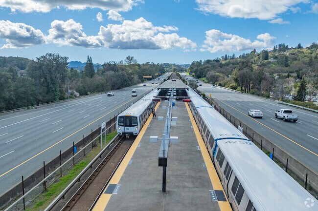 Lafayette BART connects the Trails neighborhood to the rest of the bay area.