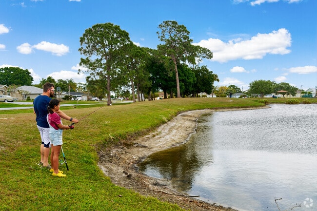 Whitmore Park's small lake is a popular fishing destination for Floresta Gardens residents.