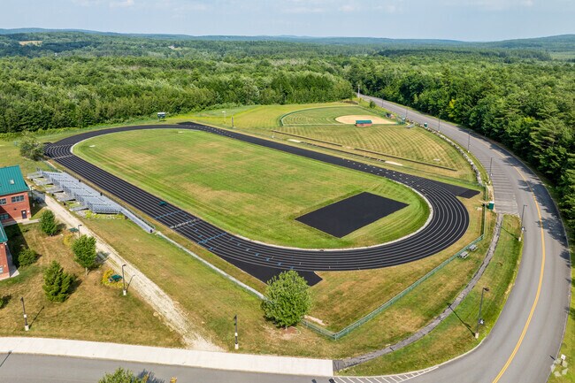 The sports fields at Prospect Mountain High School in Alton, NH.
