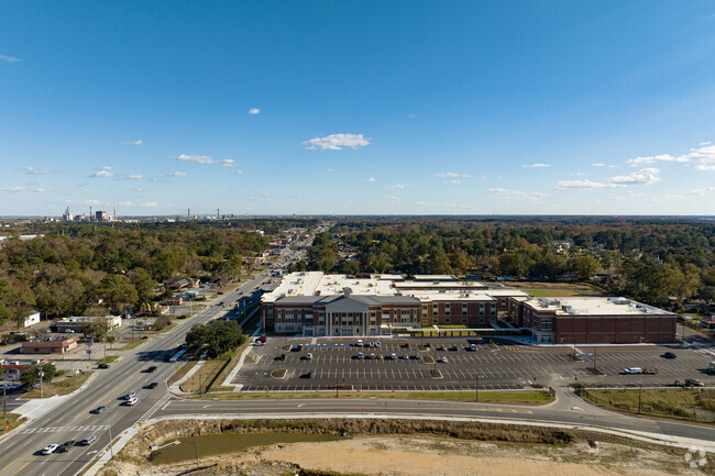 Groves High School is located to the west of downtown Savannah.