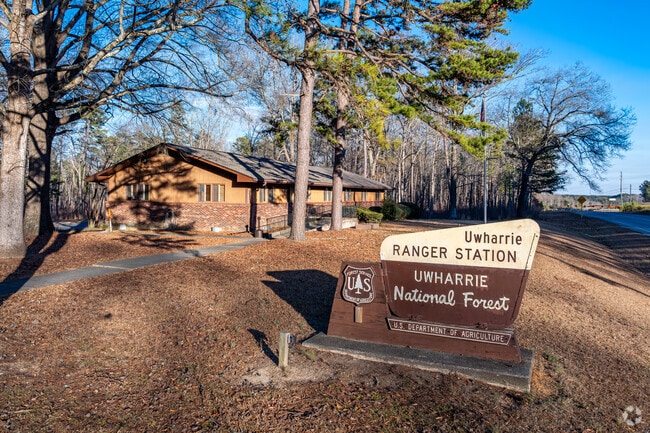 The Uwharrie Ranger Station near Asheboro serves as the gateway to the National Forest.