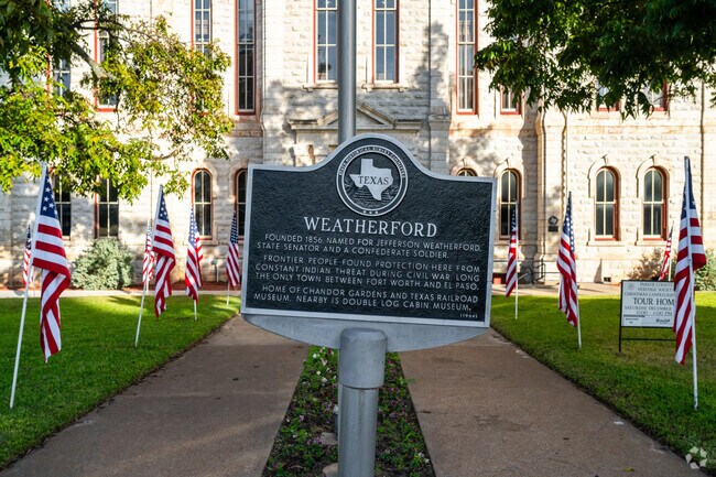 Stop by the local courthouse and learn about the history of Weatherford, TX.
