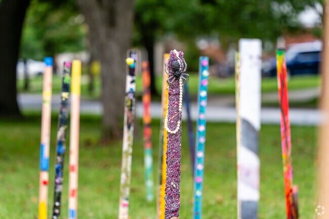 Residents of Hollywood Park contribute to the the annual Art Pop-Up community event.