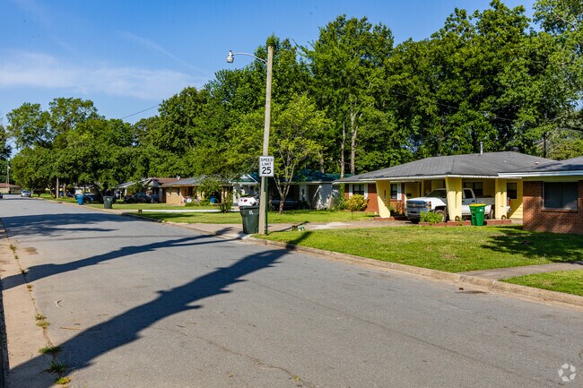 Many ranch-style homes in Cloverdale Watson bring color to the streetscape.