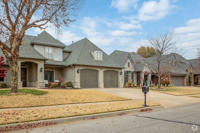 Contemporary French-inspired homes in North Bixby provide character to the community.