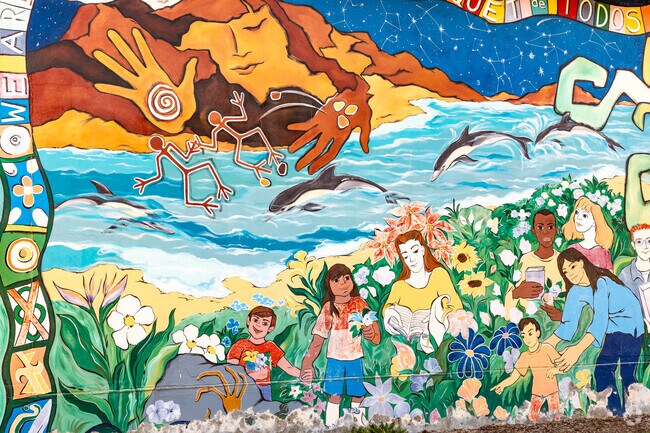 Sheridan Elementary has a colorful mural in Westside.