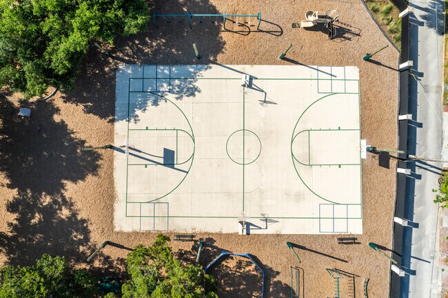 Students can play basketball at Cathedral Parish School.