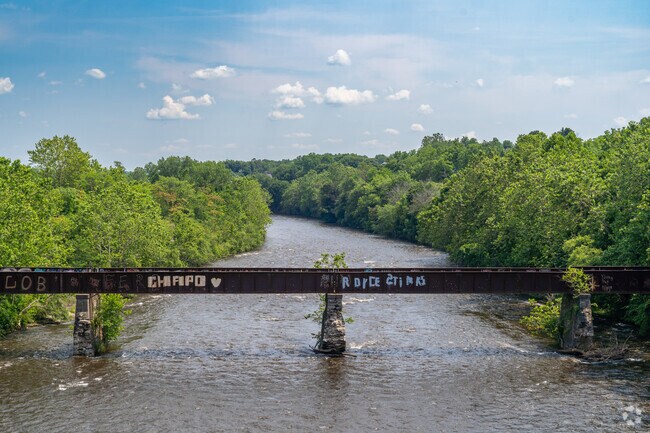 The Lehigh River serves as the western boundary of Catasauqua.
