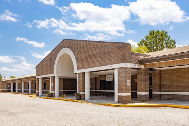 Front entrance to Coastal Middle School in Savannah, GA.